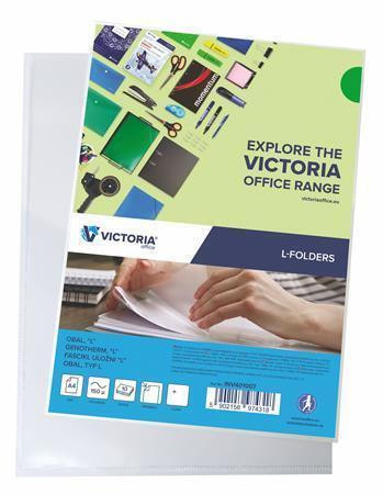 Obal, transparentní , typ L, A4, 150 micron, VICTORIA