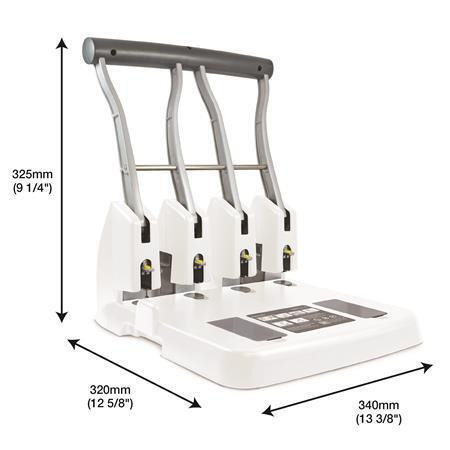 Čtyřděrovačka "ECO P4400", bílá, velkokapacitní 150 listů, RAPESCO