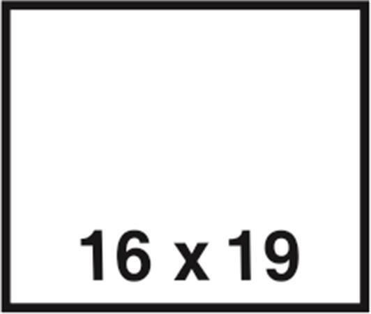 Cenové etikety, bílá, 16 x 19 mm