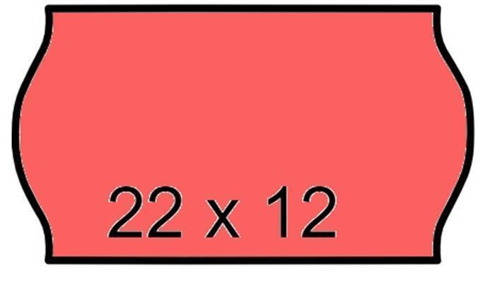 Cenové etikety, červená, 22 x 12 mm