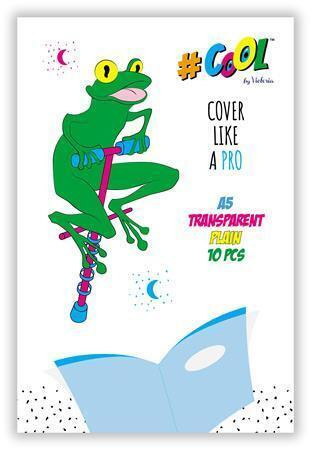 Samolepicí obal na sešity, transparentní, A5, 10 ks, COOL BY VICTORIA