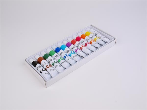 Temperové barvy, 12 ks, COOL BY VICTORIA