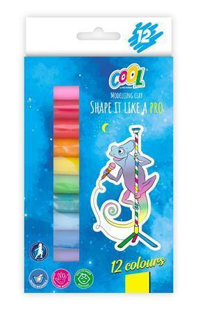 Modelína, mix 12 barev, 200 g, COOL BY VICTORIA