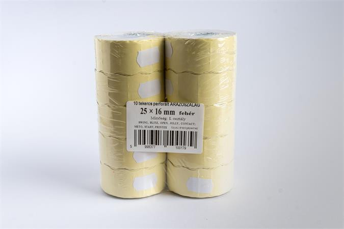 Etikety do etiketovacích kleští, "A" bílá, 25 x 16 mm