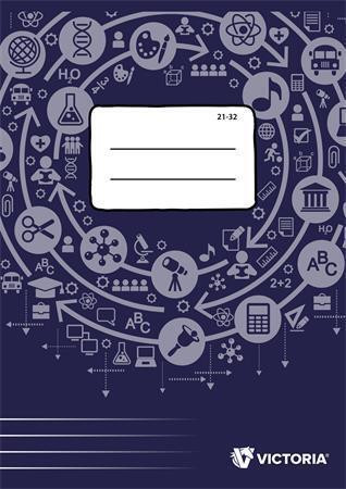 Sešit, A5, linkovaný, 32 listů, VICTORIA