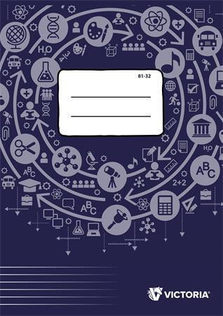 Sešit, linkovaný, A4, 32 listů, VICTORIA