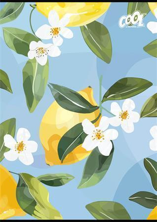 Sešit "Mediterrain patterns", mix motivů, A4, čtverečkovaný, 80 listů, COOL BY VICTORIA