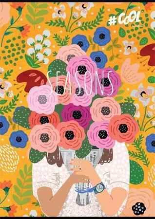 Sešit "Seasons", mix motivů, A4, linkovaný, 80 listů, COOL BY VICTORIA