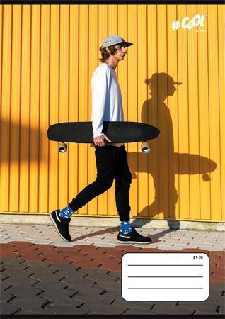 Sešit "Skateboard", 21-32, mix motivů, A5, linkovaný, 32 listů, COOL BY VICTORIA