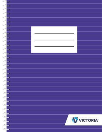 Blok na psaní, linkovaný, drátěná kroužková vazba, A5, 70 listů, VICTORIA