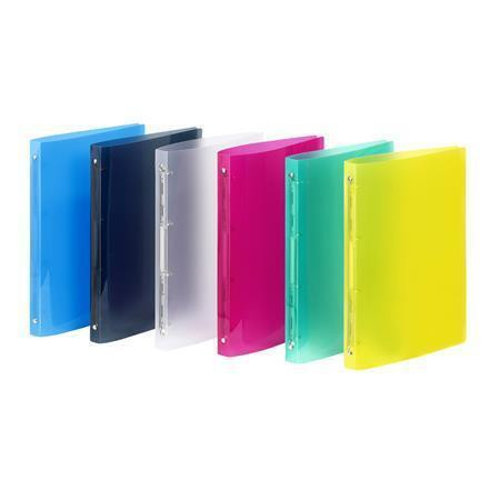 Desky kroužkové "PropyGlass", mix barev, 4 kroužky, 25 mm, A4, PP, VIQUEL 020983-08