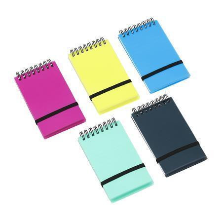 Blok "Propyglass", různé barvy, kroužková vazba, 75x125mm, VIQUEL