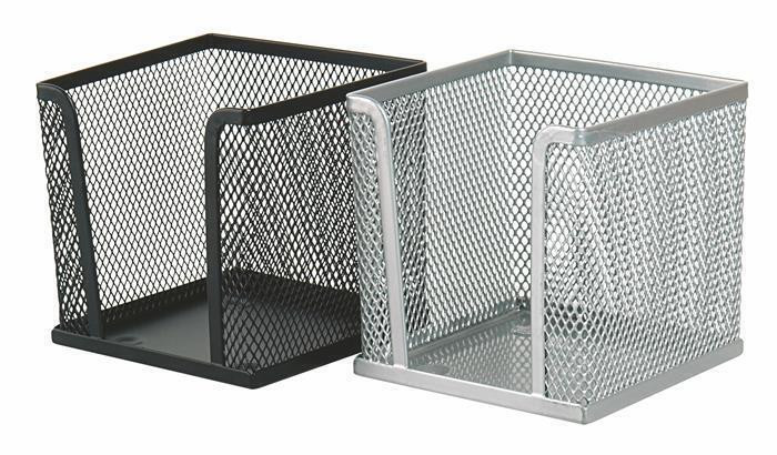 Stojánek na papírové bločky drátěný, černá, VICTORIA