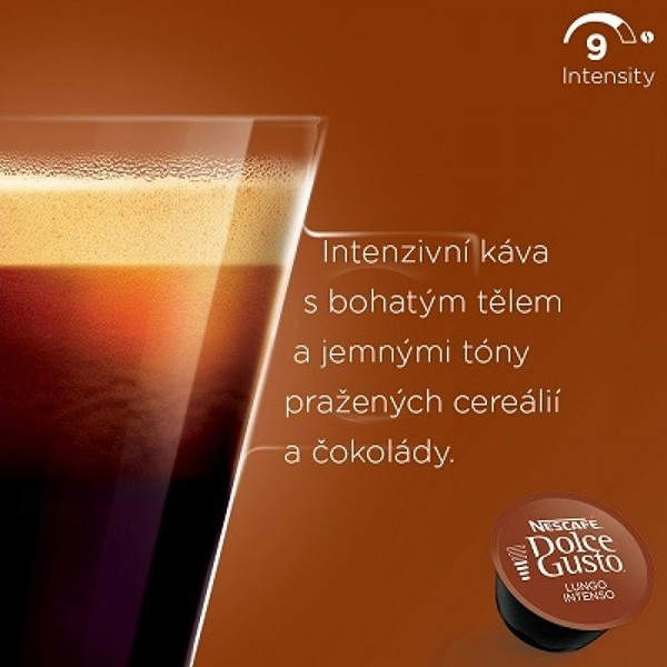 Kávové kapsle Nescafé Dolce Gusto lungo, intenso, 3x16 kapslí, velkoobchodní balení karton