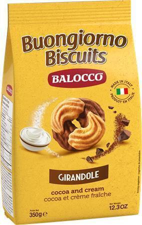 Sušenky "Girandole“, kakao a smetana, 350 g, BALOCCO 237525