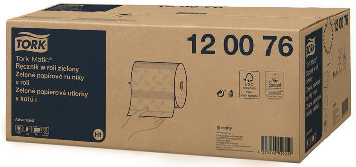 120076 Papírové ručníky "Matic®", zelená, role, H1 systém, 2-vrstvý, TORK