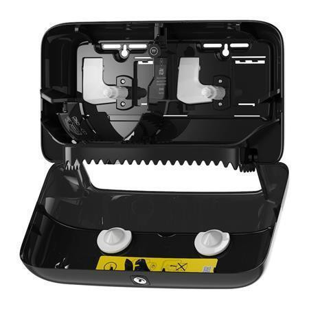 Zásobník na papírové ručníky, černá, systém T7, bez středové role, střední velikost, TORK