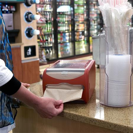 Zásobník na ubrousky "Xpressnap", červená, N4 systém, 14,5x19,1x30,7 mm, TORK