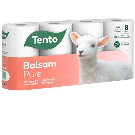 Toaletní papír "Balsam Pure", 8 rolí, 3-vrstvý, TENTO 229387