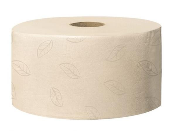 Toaletní papír "Mini Jumbo", přírodní, systém T2, 2 vrstvý, průměr 19 cm, Advanced, TORK 120377