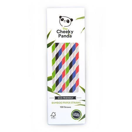 Brčko, mix barev, bambusové, rozložitelné, 100 ks, CHEEKY PANDA STRWMULTIX48
