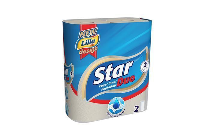 Kuchyňské papírové útěrky "Star Duo", 2 role, dvouvrstvé