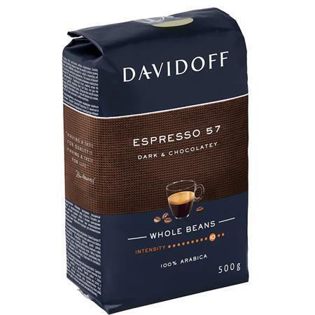 Káva "Espresso 57", pražená, zrnková, 500 g, DAVIDOFF 491538
