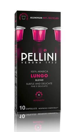 Kávové kapsle "Lungo", kompatibilní s Nespresso, 10 ks, PELLINI 329910191