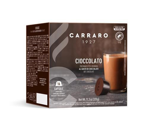 Kakaové kapsle "Cioccolato", kompatibilní s Dolce Gusto, 16 ks, CARRARO CAR091