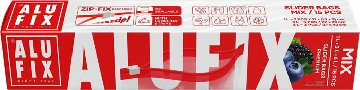 Sáčky "Zip Fix", se zavíráním, mix, ALUFIX