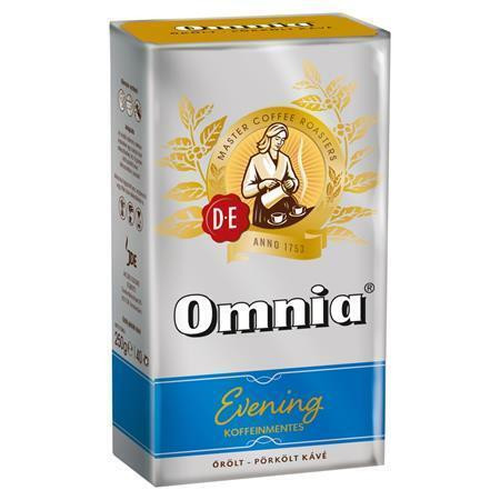 Káva mletá, pražená, vakuově balená, 250 g, DOUWE EGBERTS "Omnia Evening", bez kofeinu