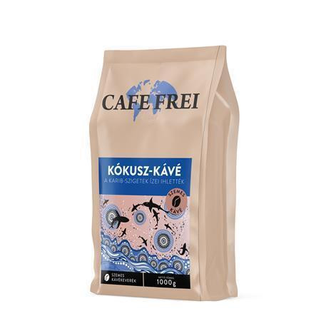 Káva "Karibské ostrovy", s kokosem, zrnková, 1000 g, CAFE FREI