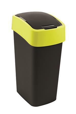 Odpadkový koš "Pacific flip bin", černá-žlutá, na tříděný odpad, 45 l, CURVER 263987