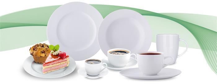 Hrnek na kávu a čaj "Economic", bílá, 32 cl, sada 6 ks