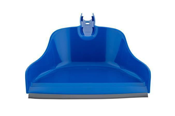 Lopatka na smetí "Handrix", modrá, s gumovým okrajem, BONUS B505