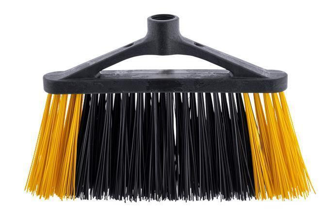 Smeták "Onix", žlutá - černá, venkovní, bez násady, BONUS B423