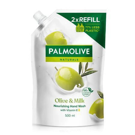 Tekuté mýdlo "Olive and milk", náhradní náplň, 0,5 l, PALMOLIVE 17606