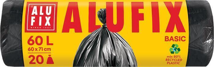 Pytle na odpadky "Economy", černá, 60 l, 20 ks, ALUFIX XMS6020ECONNEW