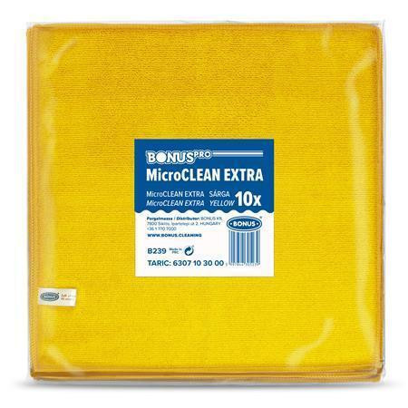 Utěrka "MicroCLEAN Extra", žlutá, univerzální, 10 ks, 40 x 40 cm, BONUS B239