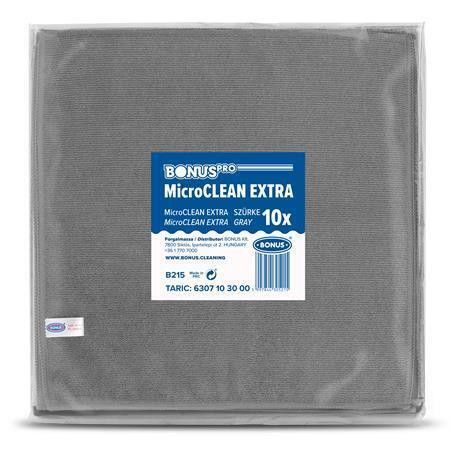 Utěrka "MicroCLEAN Extra", šedá, univerzální, 10 ks, 40 x 40 cm, BONUS B215