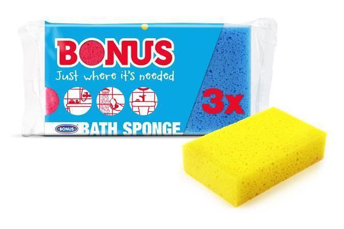 Koupelová houba, různé barvy, 3 ks/balení, BONUS B057