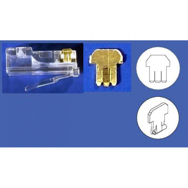 Konektor RJ45 Cat5e, drát, cena za kus, 100-pack