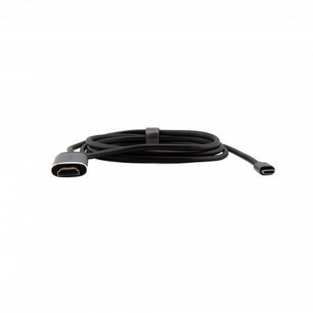 Adaptér, hliník-černá, USB-C/HDMI, 4K, s kabelem, VERBATIM 49144