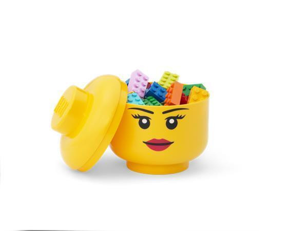 Úložný box ve tvaru hlavy minifigurky, Girl, mini, LEGO 40331725