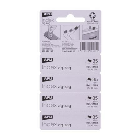 Samolepicí záložky, 4 barvy, 140 ks, APLI