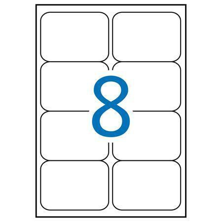 Etiketa, 99,1 x 67,7 mm, zaoblené rohy, odolná vůči povětrnostním vlivům, polyester, 160ks/ bal. , A