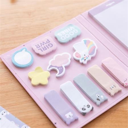 Poznámkový blok se samolepicími doplňky "Back2Fun", růžová kočka, APLI MR28713