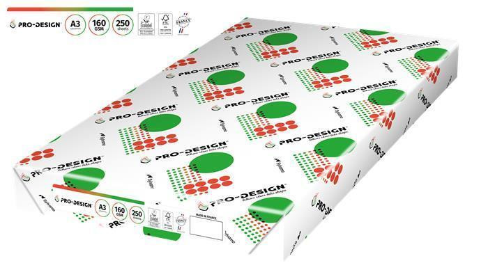 Xerografický papír, pro digitální tisk, A3, 160 g, 250 listů, PRO-DESIGN PRDES160X428(434)