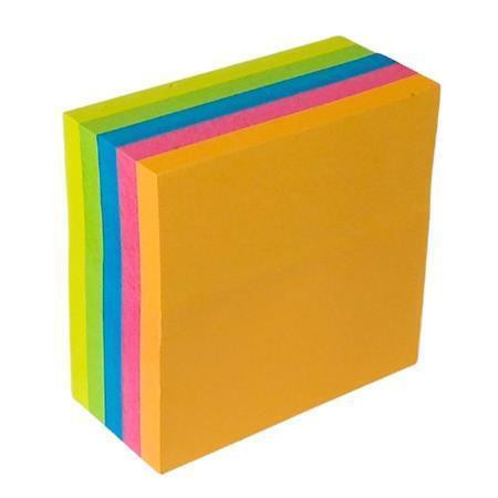 Samolepicí bloček, mix neonových barev, 50 x 50 mm, 250 listů, VICTORIA OFFICE