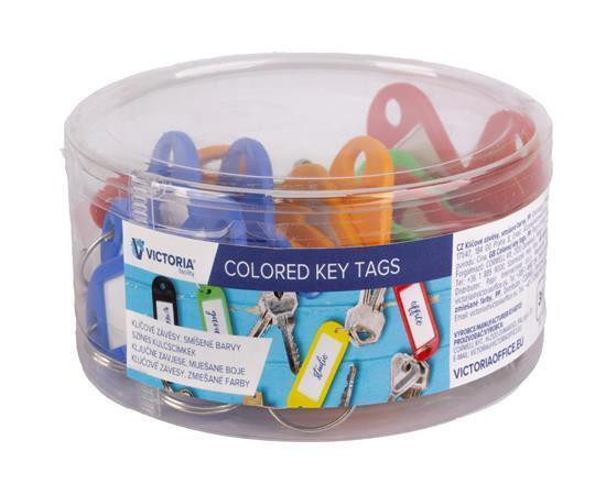 Jmenovka na klíče, mix barev, 36 ks, VICTORIA FACILITY